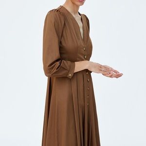 Zara Cotton Puff Sleeve Midi